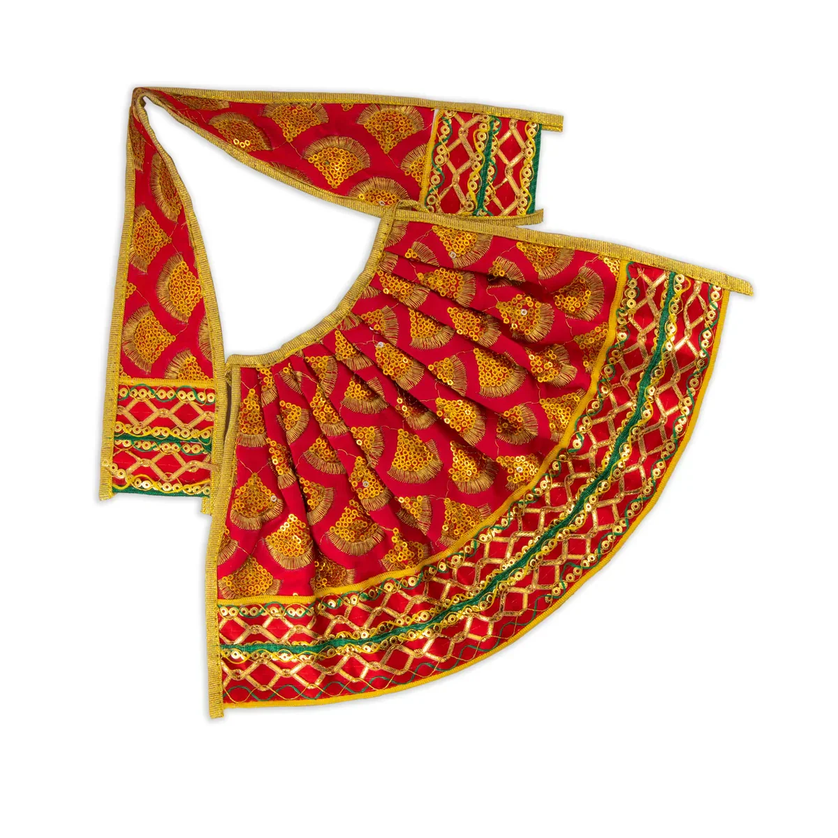 Amman Pavadai - 7 x 12 Inches | Mata Dress/ Devi Dress for Deity - Image 5