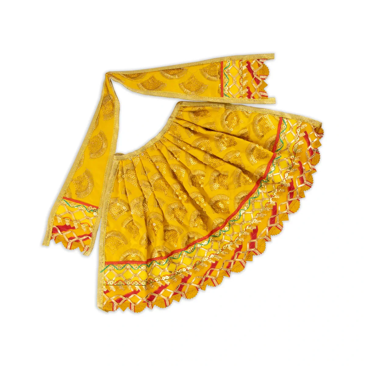 Amman Pavadai - 7 x 12 Inches | Mata Dress/ Devi Dress for Deity - Image 7