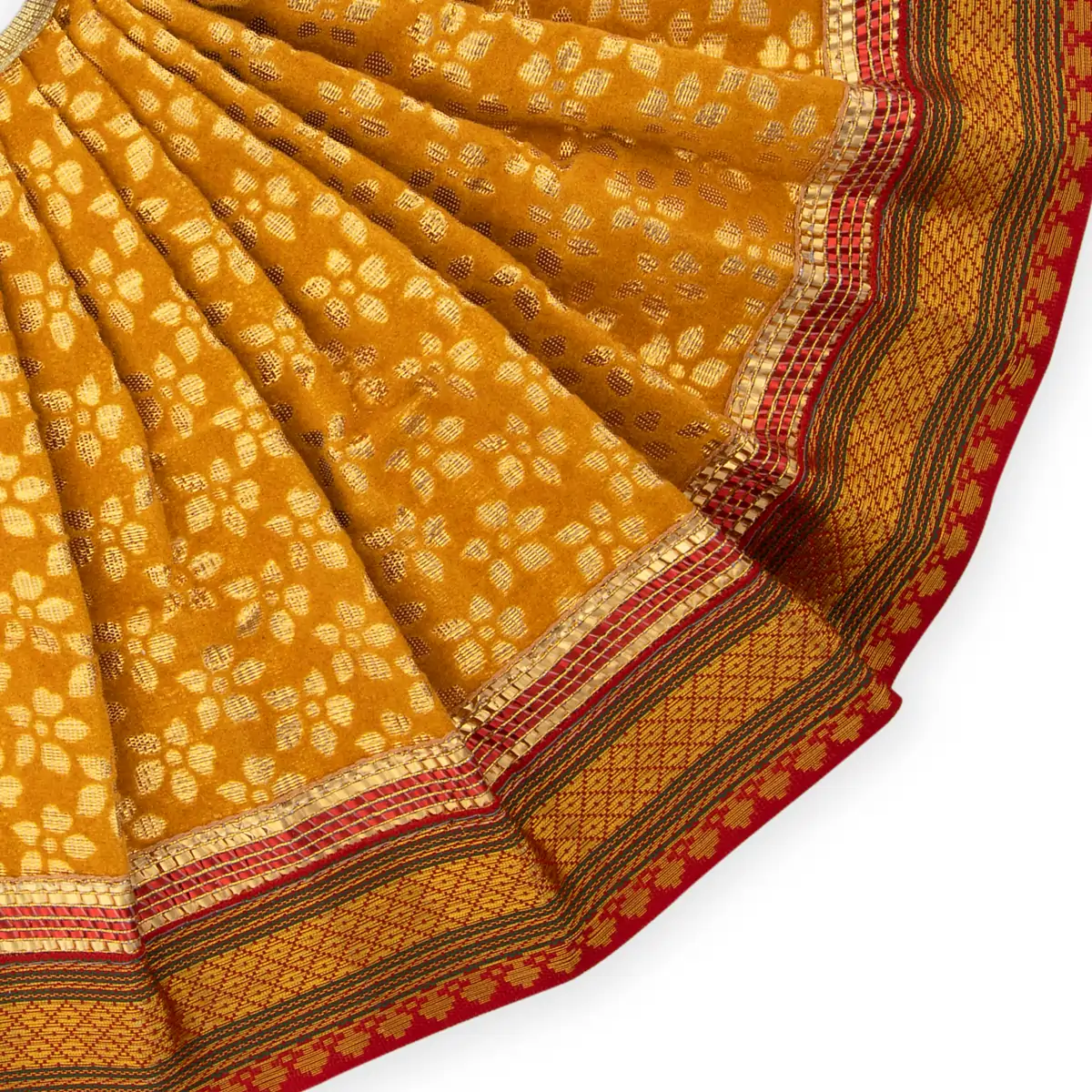 Devi Vastra - 8 Inches | Satin with Jari Border Lehenga Patka/ Mata Dress for Deity/ Assorted Colour - Image 16