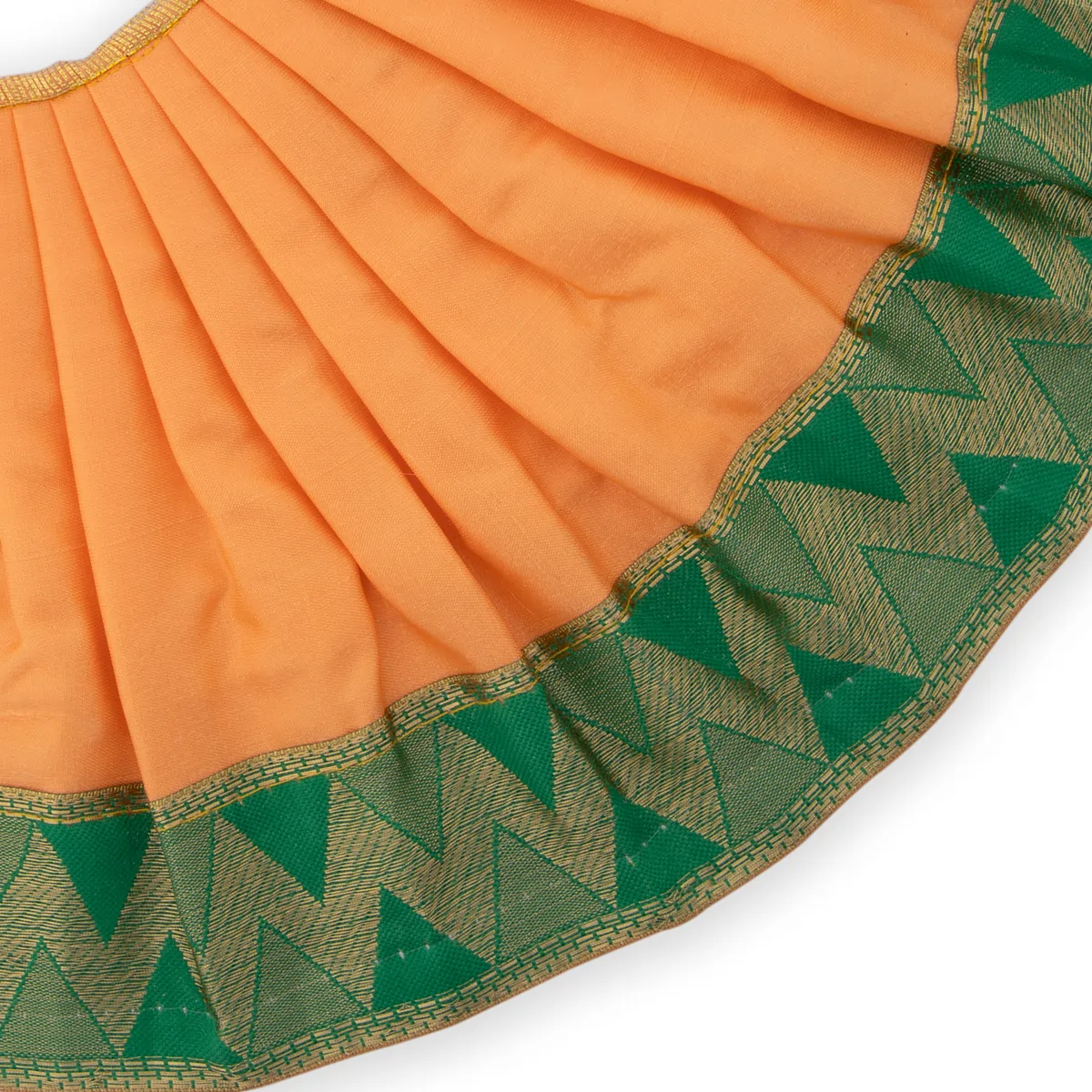 Devi Vastra - 8 Inches | Satin with Jari Border Lehenga Patka/ Mata Dress for Deity/ Assorted Colour - Image 17
