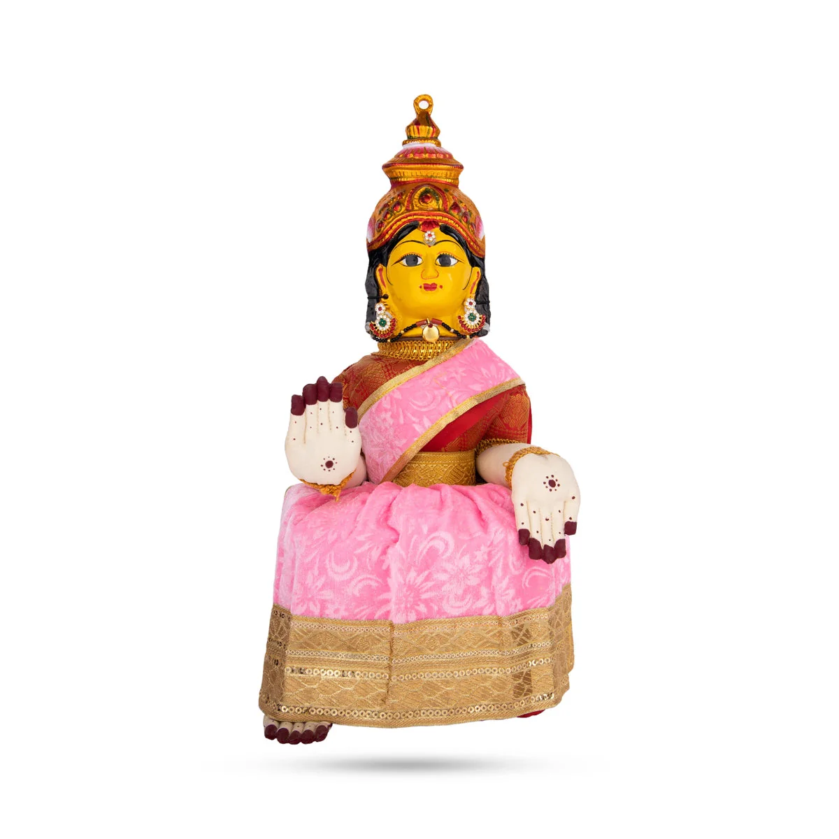 Amman Pavadai - 8 x 14 Inches | Velvet with Jari Border Lehenga Patka/ Mata Dress for Deity
