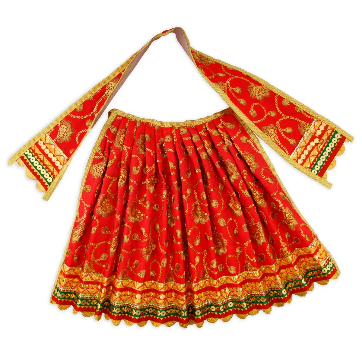 Amman Pavadai - 9 Inches | Mata Dress/ Devi Dress for Deity - Image 10