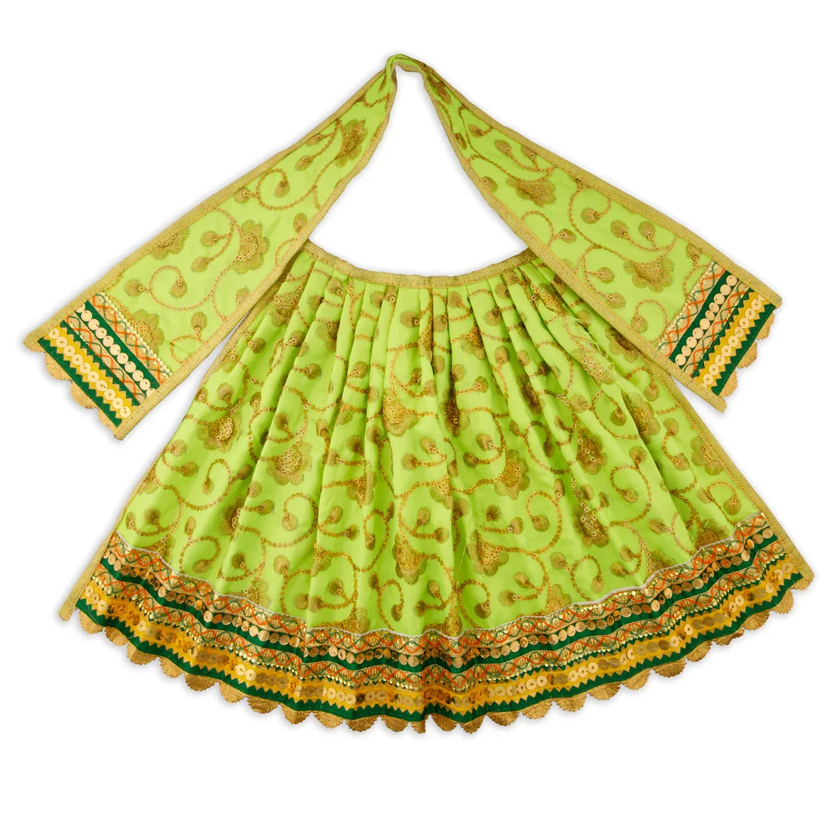 Amman Pavadai - 9 Inches | Mata Dress/ Devi Dress for Deity - Image 13
