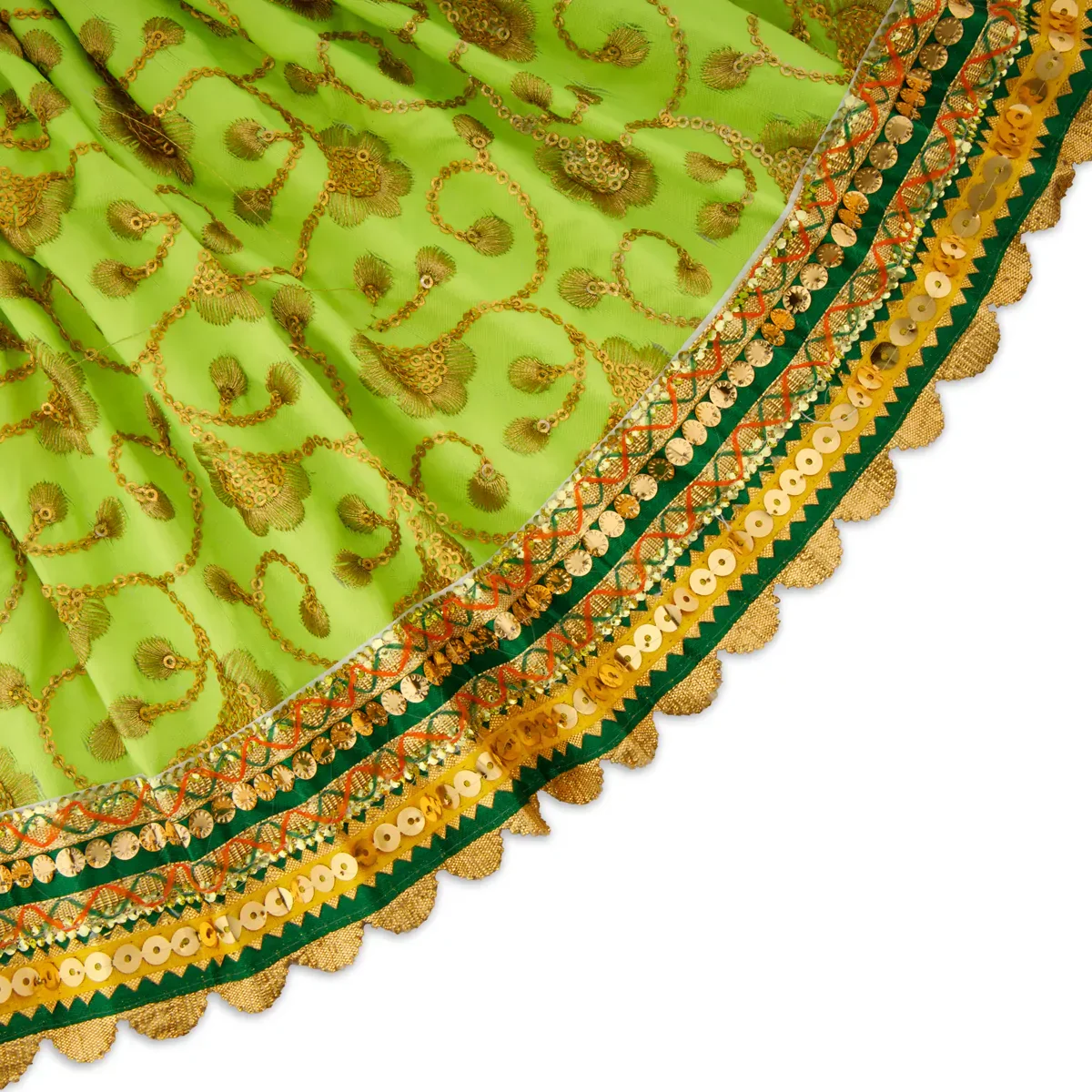 Amman Pavadai - 9 Inches | Mata Dress/ Devi Dress for Deity - Image 14