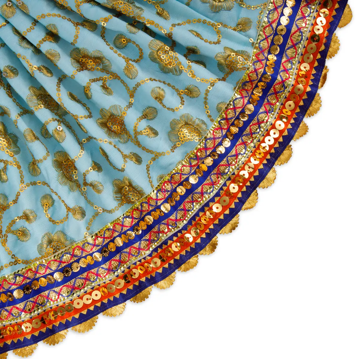 Amman Pavadai - 9 Inches | Mata Dress/ Devi Dress for Deity - Image 17