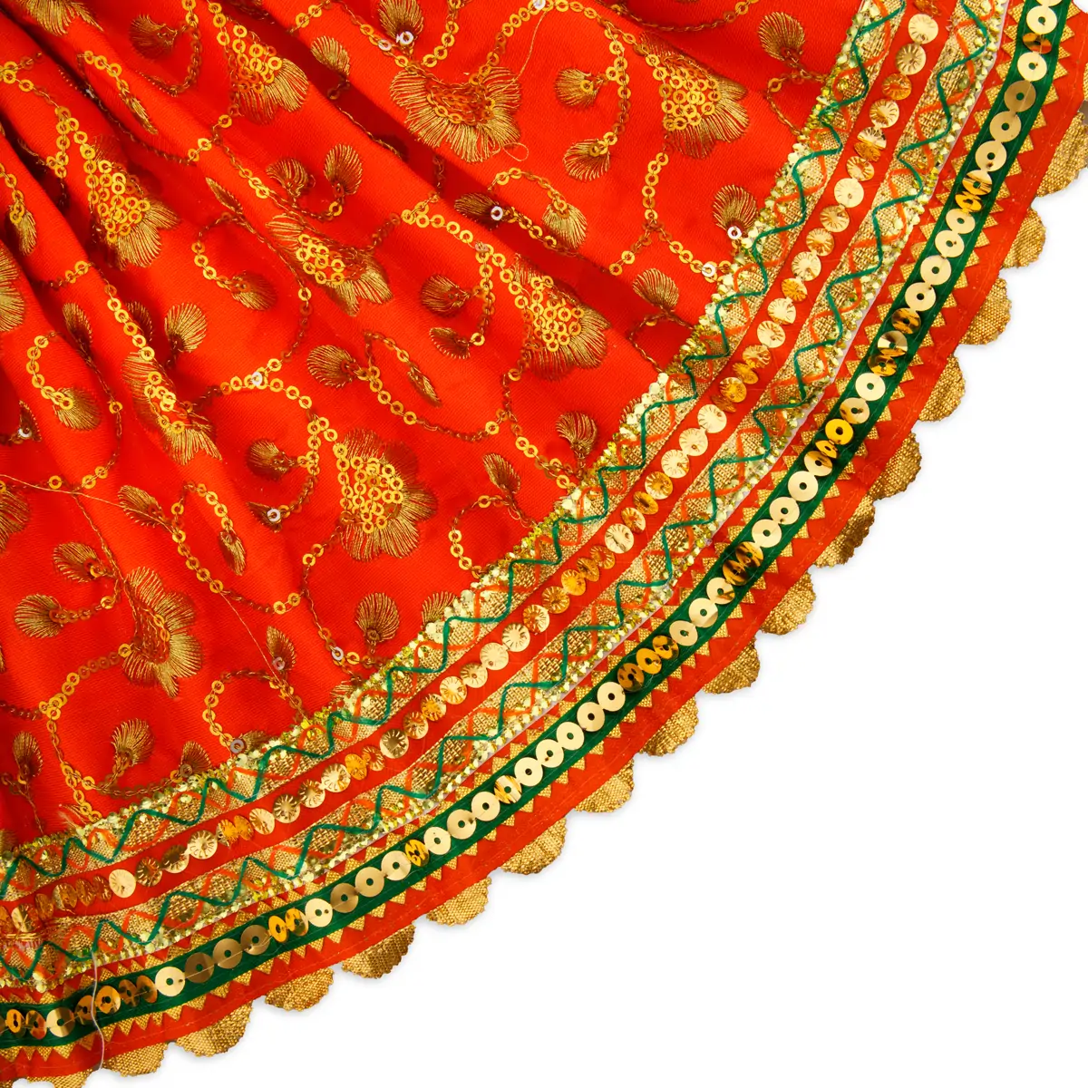 Amman Pavadai - 9 Inches | Mata Dress/ Devi Dress for Deity - Image 2