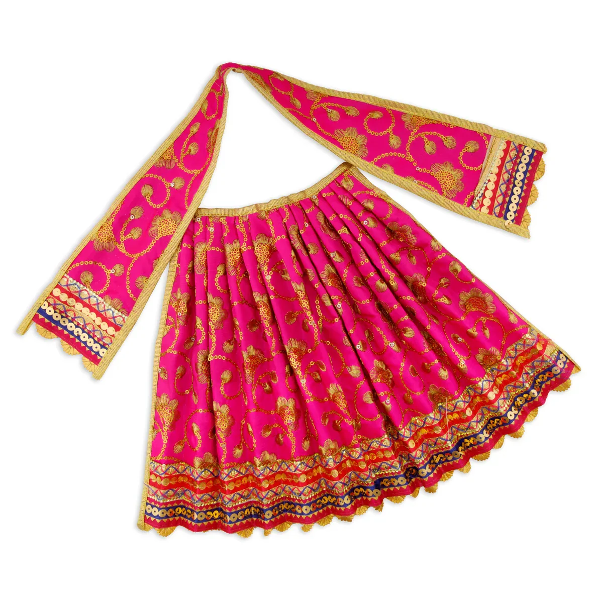 Amman Pavadai - 9 Inches | Mata Dress/ Devi Dress for Deity - Image 4