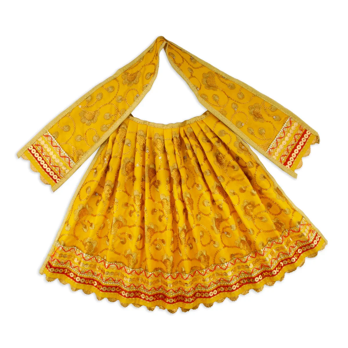 Amman Pavadai - 9 Inches | Mata Dress/ Devi Dress for Deity - Image 7