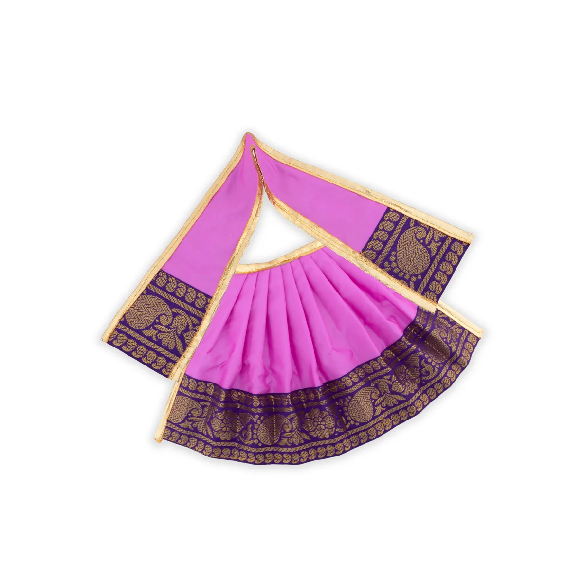 Devi Dress - 7 Inches | Karishma Apoorva Mata Clothes/ Jari Border Mata Dress for Deity/ Assorted Colour - Image 11