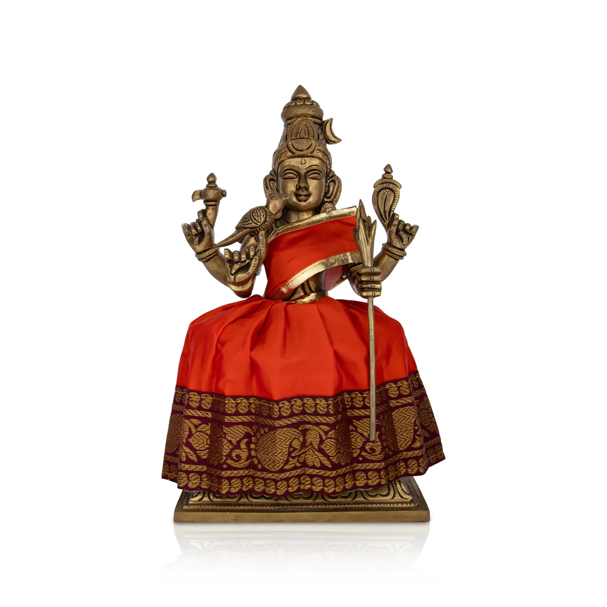 Devi Dress - 7 Inches | Karishma Apoorva Mata Clothes/ Jari Border Mata Dress for Deity/ Assorted Colour - Image 12