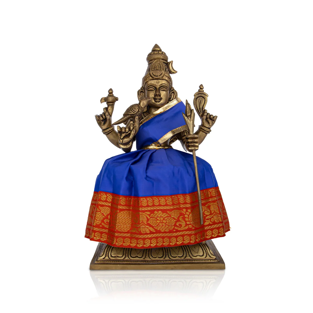 Devi Dress - 7 Inches | Karishma Apoorva Mata Clothes/ Jari Border Mata Dress for Deity/ Assorted Colour - Image 15