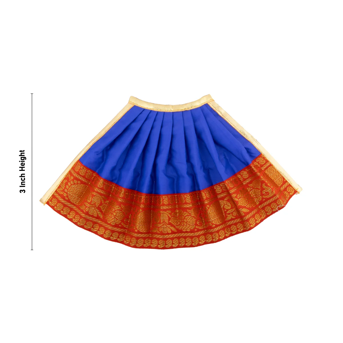 Devi Dress - 7 Inches | Karishma Apoorva Mata Clothes/ Jari Border Mata Dress for Deity/ Assorted Colour - Image 16