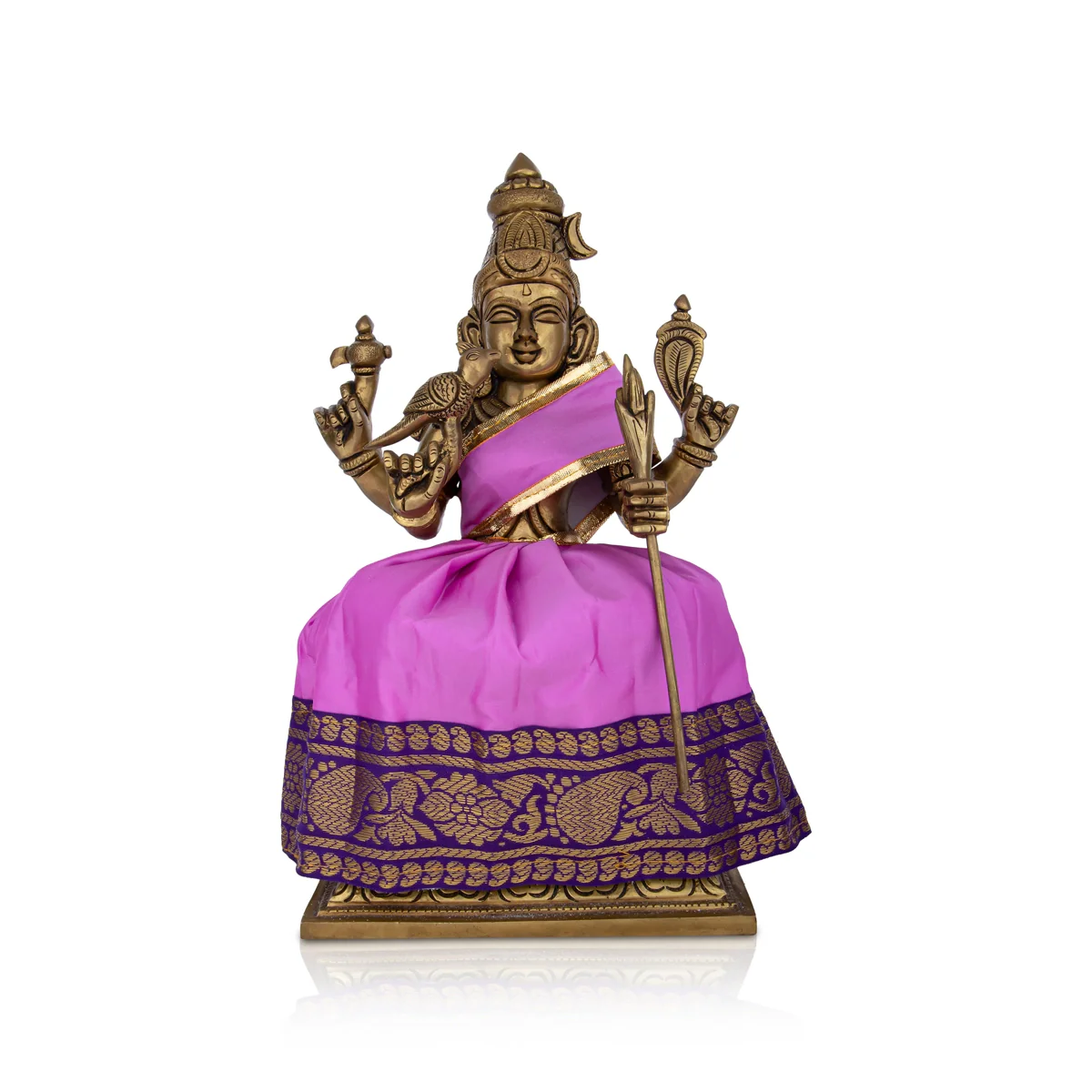 Devi Dress - 7 Inches | Karishma Apoorva Mata Clothes/ Jari Border Mata Dress for Deity/ Assorted Colour - Image 18