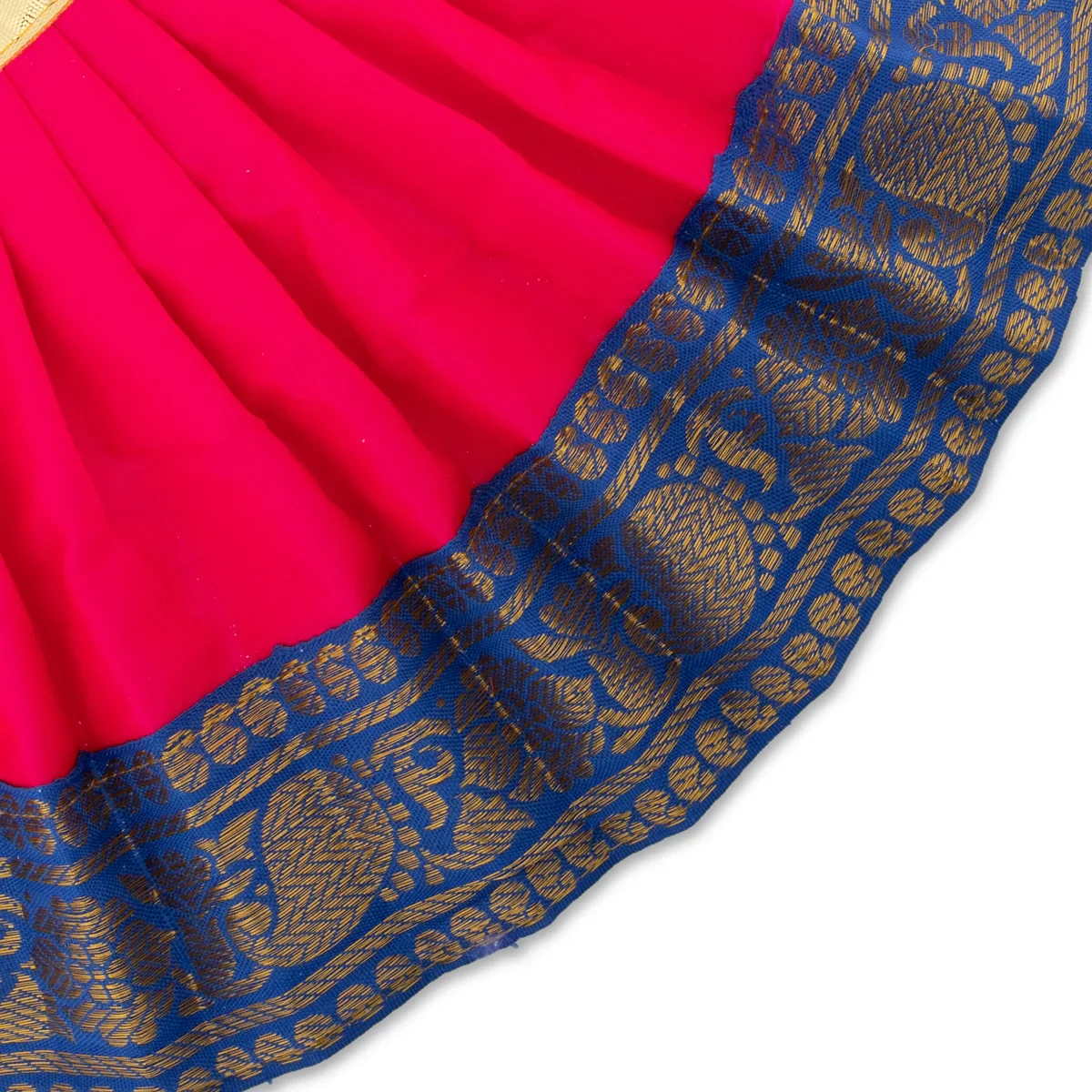 Devi Dress - 7 Inches | Karishma Apoorva Mata Clothes/ Jari Border Mata Dress for Deity/ Assorted Colour - Image 2