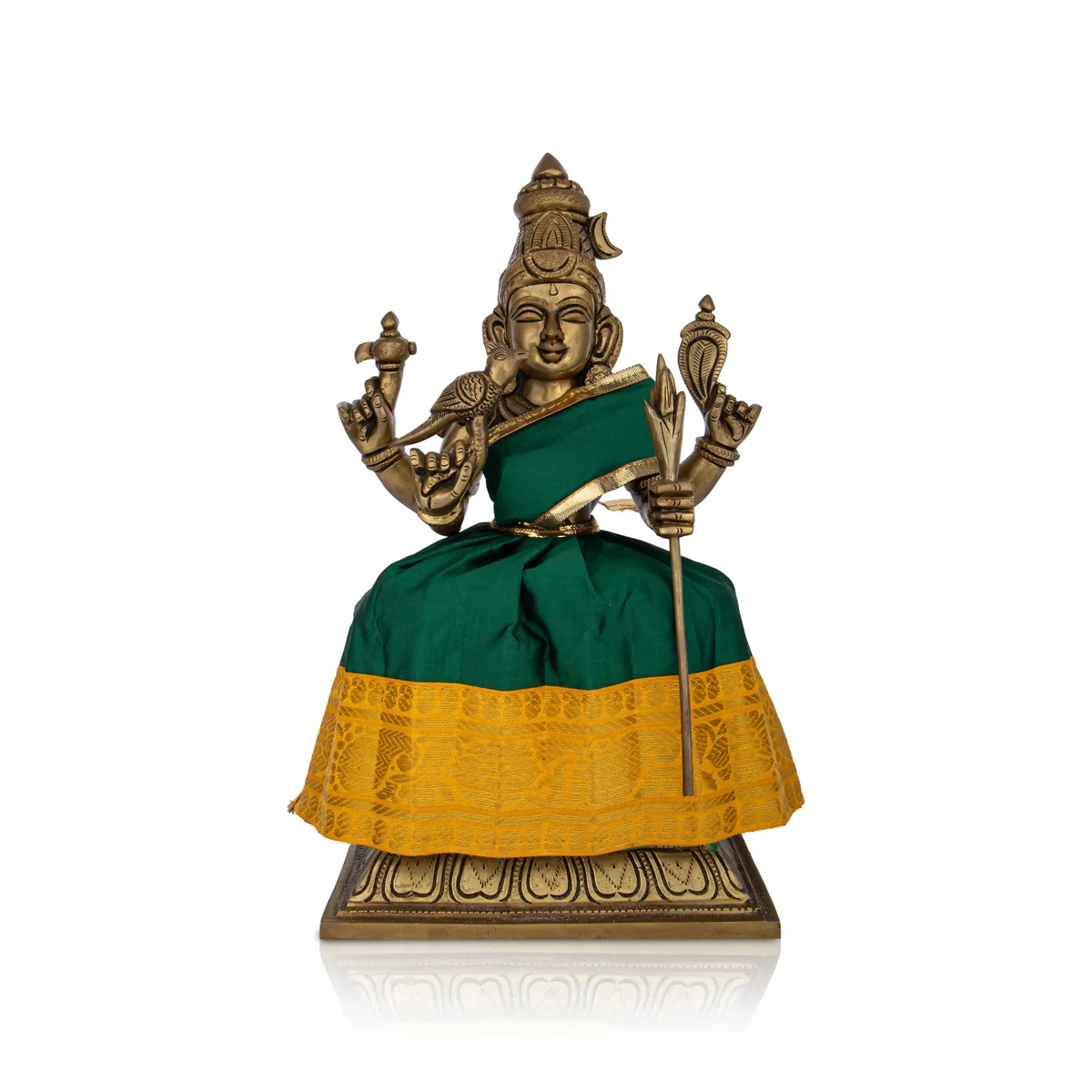Devi Dress - 7 Inches | Karishma Apoorva Mata Clothes/ Jari Border Mata Dress for Deity/ Assorted Colour - Image 7
