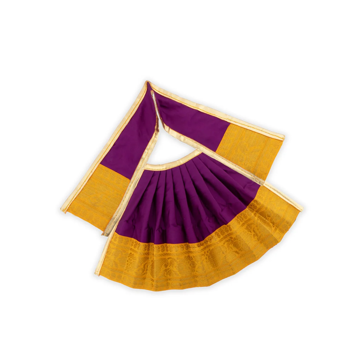 Devi Dress - 7 Inches | Karishma Apoorva Mata Clothes/ Jari Border Mata Dress for Deity/ Assorted Colour - Image 8