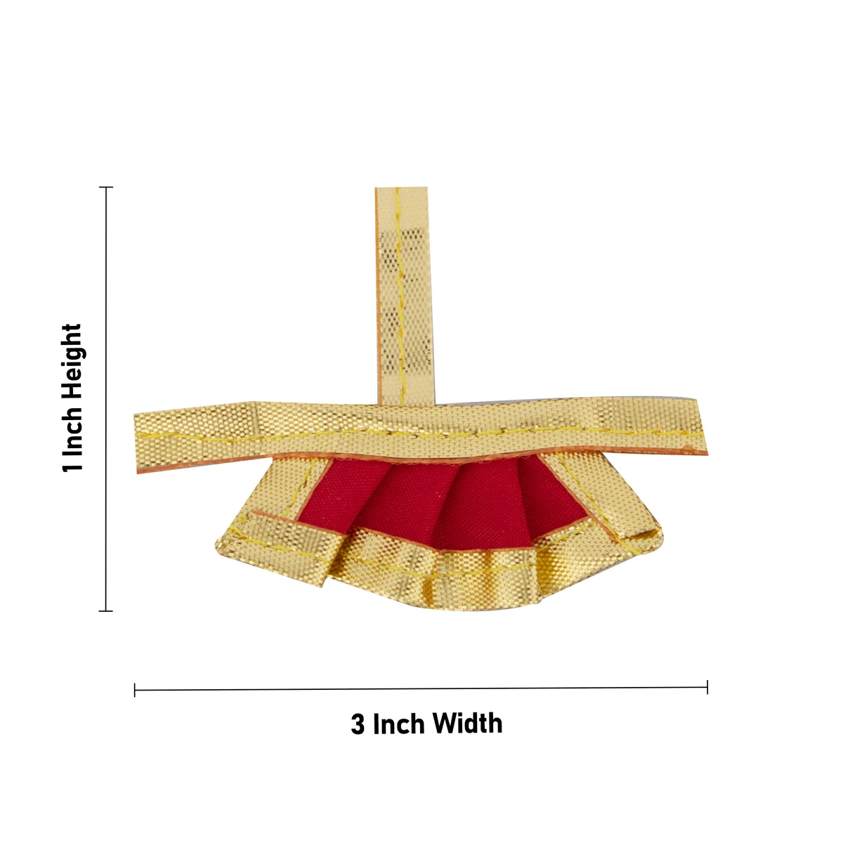 Devi Dress - 1 x 3 Inches | Satin Apoorva Mata Rani Poshak/ Jari Border Amman Pavadai for Deity/ Assorted Colour