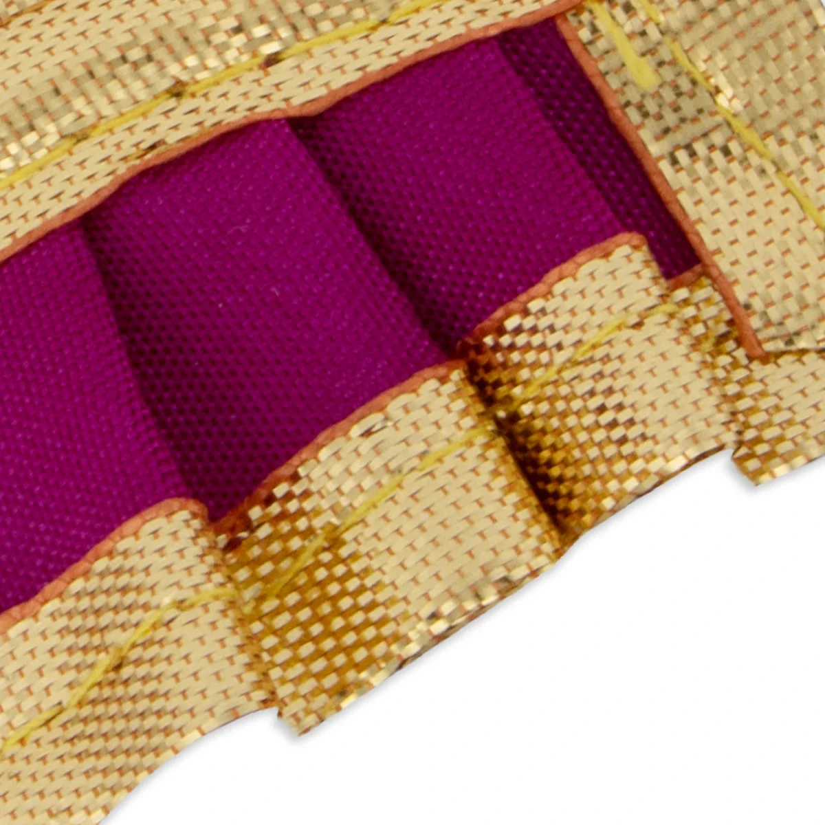 Devi Dress - 1 x 3 Inches | Satin Apoorva Mata Rani Poshak/ Jari Border Amman Pavadai for Deity/ Assorted Colour - Image 4