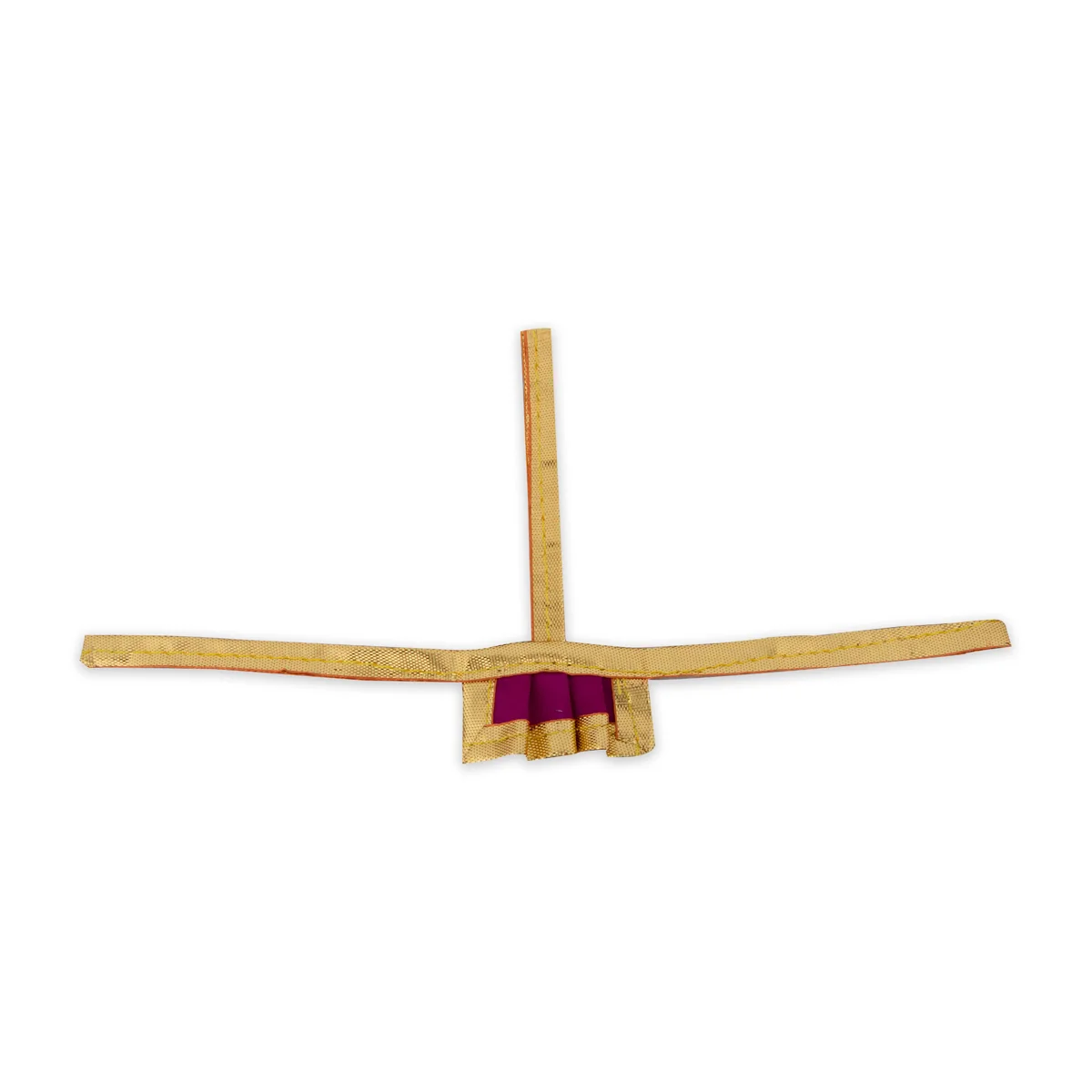 Devi Dress - 1 x 3 Inches | Satin Apoorva Mata Rani Poshak/ Jari Border Amman Pavadai for Deity/ Assorted Colour - Image 5