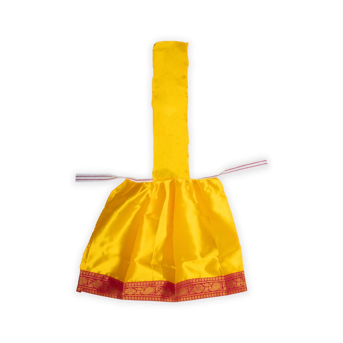 Amman Pavadai Thavani - 15 Inches | Satin with Jari Border/ Devi Dress for Deity/ Assorted Colour - Image 3