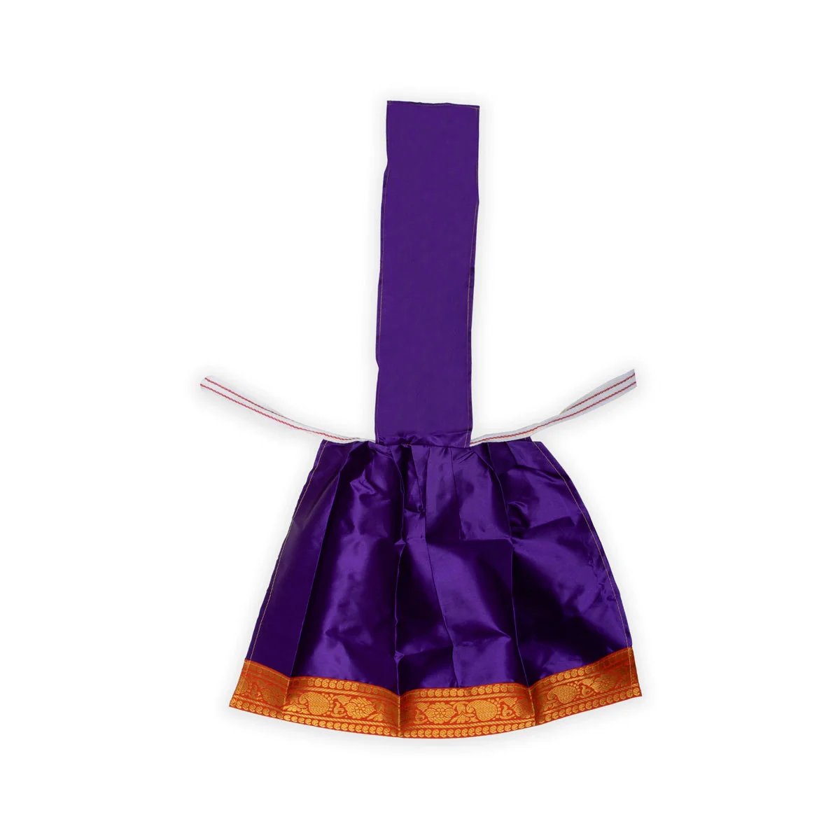 Amman Pavadai Thavani - 15 Inches | Satin with Jari Border/ Devi Dress for Deity/ Assorted Colour - Image 4