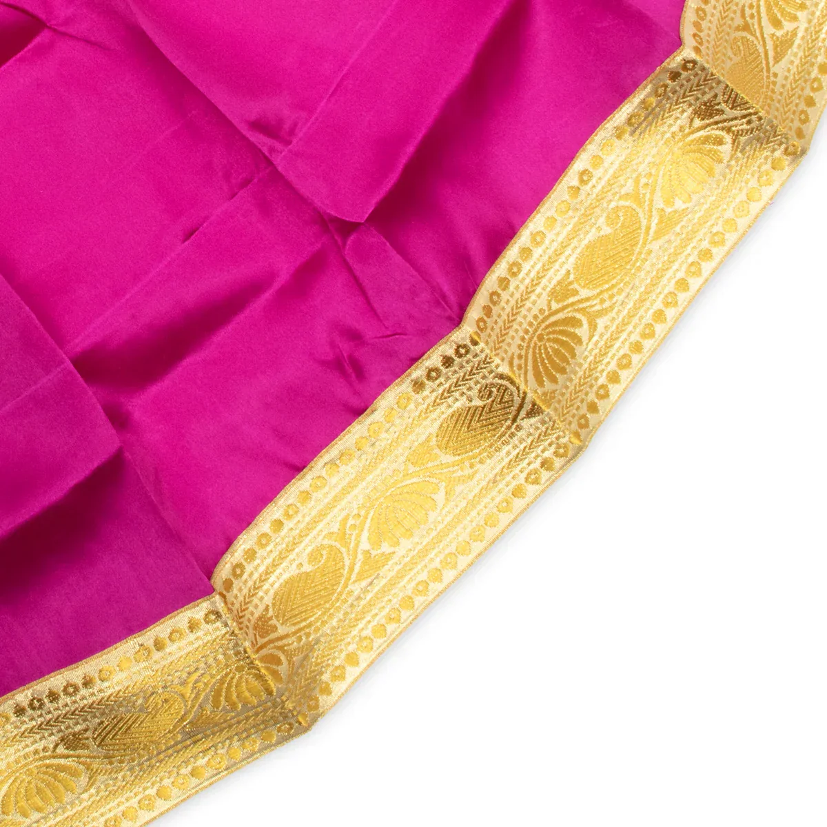 Amman Pavadai Thavani - 18 Inches | Satin with Jari Border/ Devi Dress for Deity/ Assorted Colour - Image 10