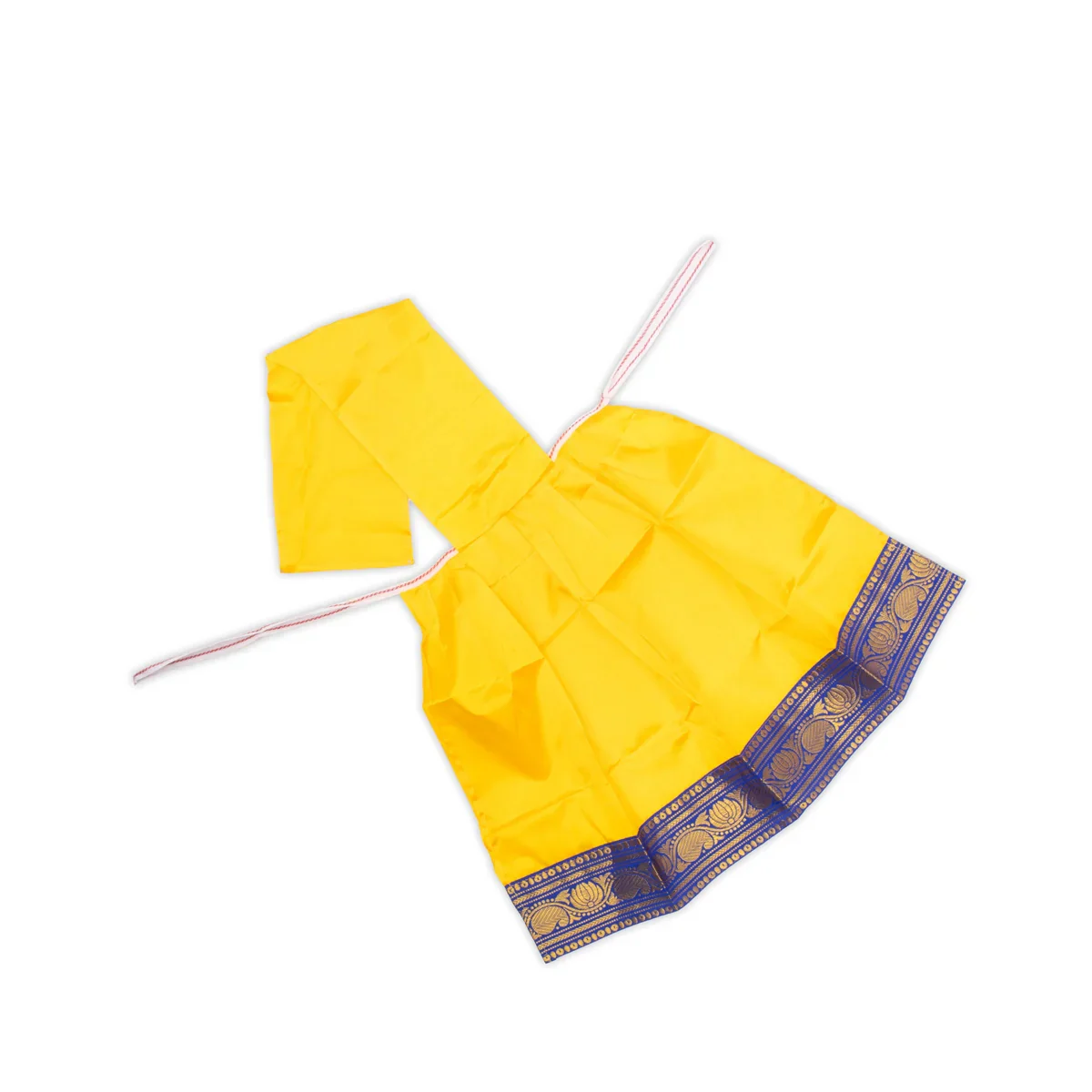Amman Pavadai Thavani - 18 Inches | Satin with Jari Border/ Devi Dress for Deity/ Assorted Colour - Image 4