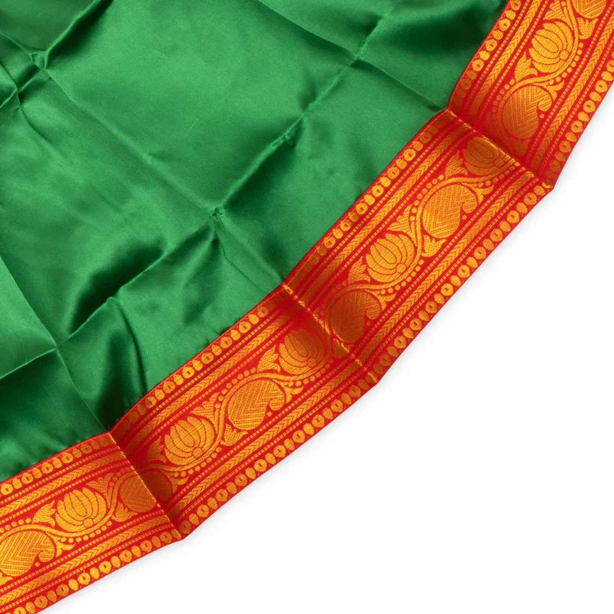 Amman Pavadai Thavani - 18 Inches | Satin with Jari Border/ Devi Dress for Deity/ Assorted Colour - Image 6