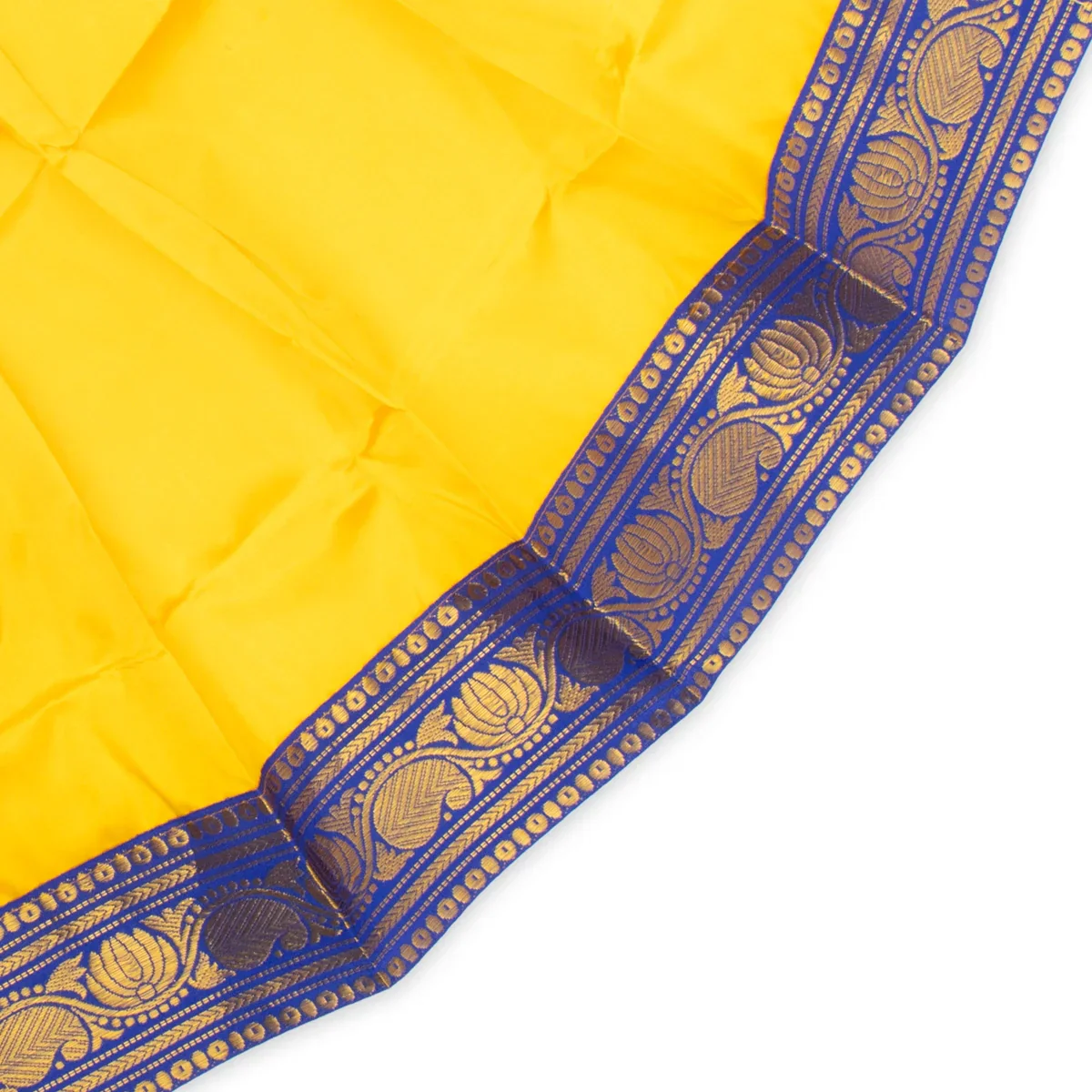 Amman Pavadai Thavani - 18 Inches | Satin with Jari Border/ Devi Dress for Deity/ Assorted Colour - Image 9