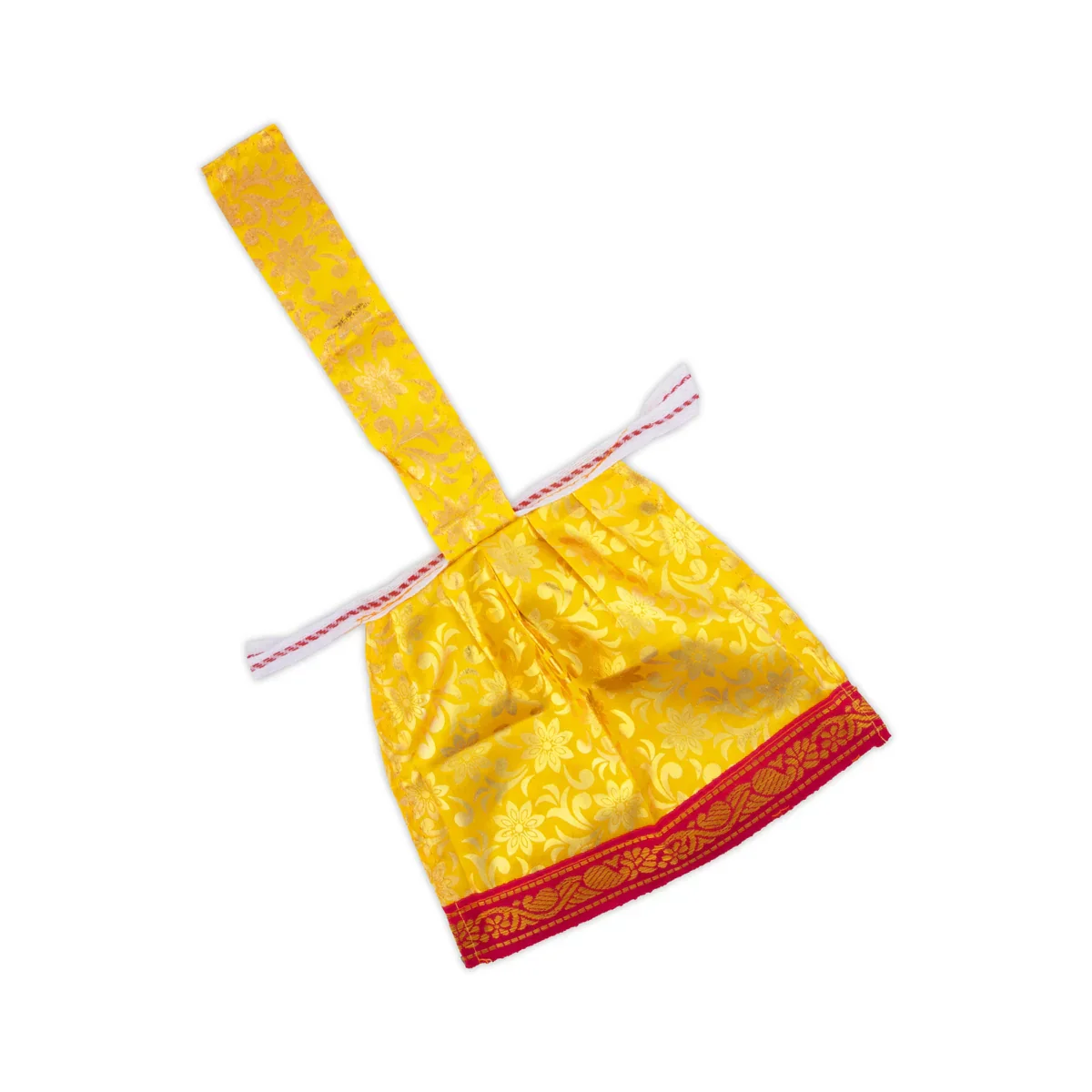 Amman Pavadai Thavani - 6 Inches | Satin with Jari Border/ Devi Dress for Deity/ Assorted Colour - Image 4