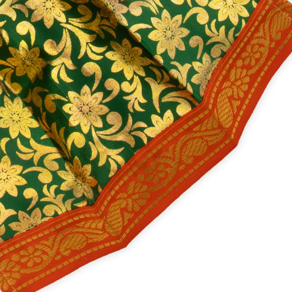 Amman Pavadai Thavani - 6 Inches | Satin with Jari Border/ Devi Dress for Deity/ Assorted Colour - Image 6