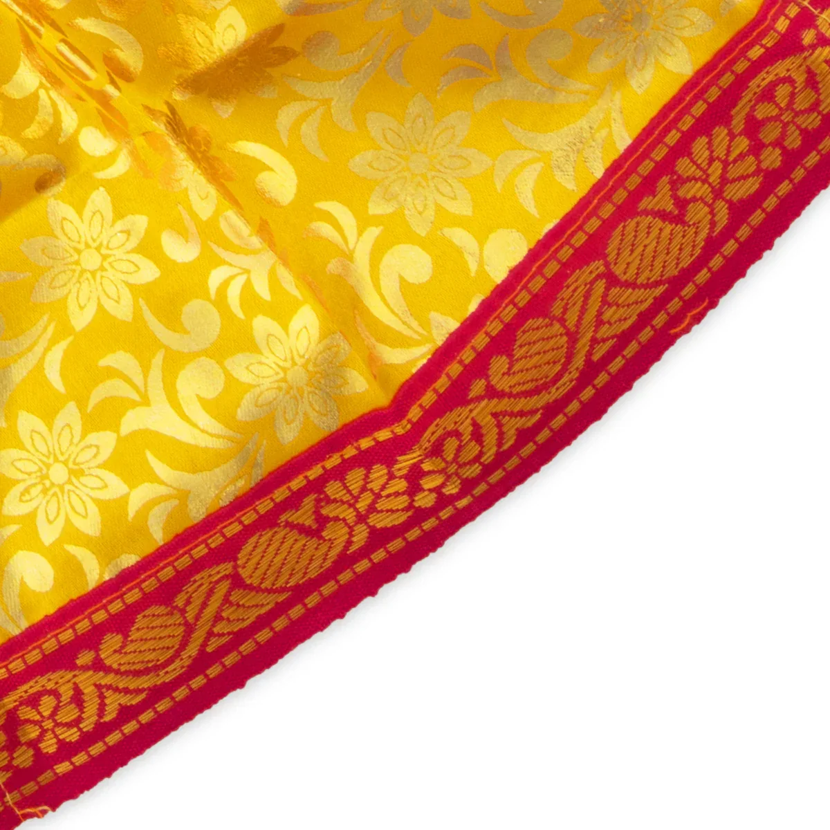 Amman Pavadai Thavani - 6 Inches | Satin with Jari Border/ Devi Dress for Deity/ Assorted Colour - Image 9
