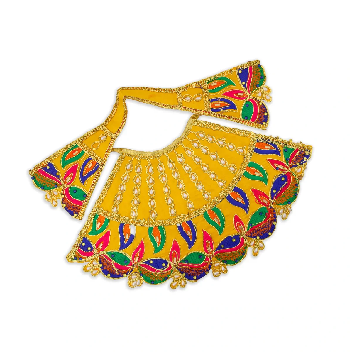 Amman Pavadai Thavani - 6 Inches | Mata Dress/ Devi Dress for Deity - Image 2