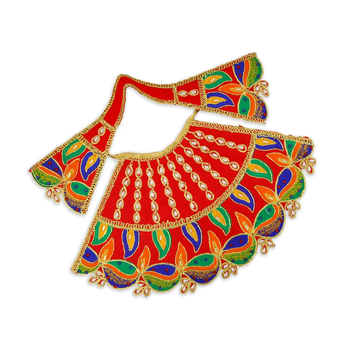 Amman Pavadai Thavani - 6 Inches | Mata Dress/ Devi Dress for Deity - Image 5