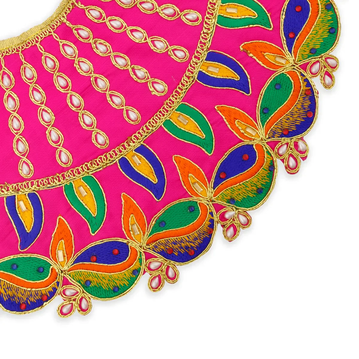 Amman Pavadai Thavani - 6 Inches | Mata Dress/ Devi Dress for Deity - Image 7