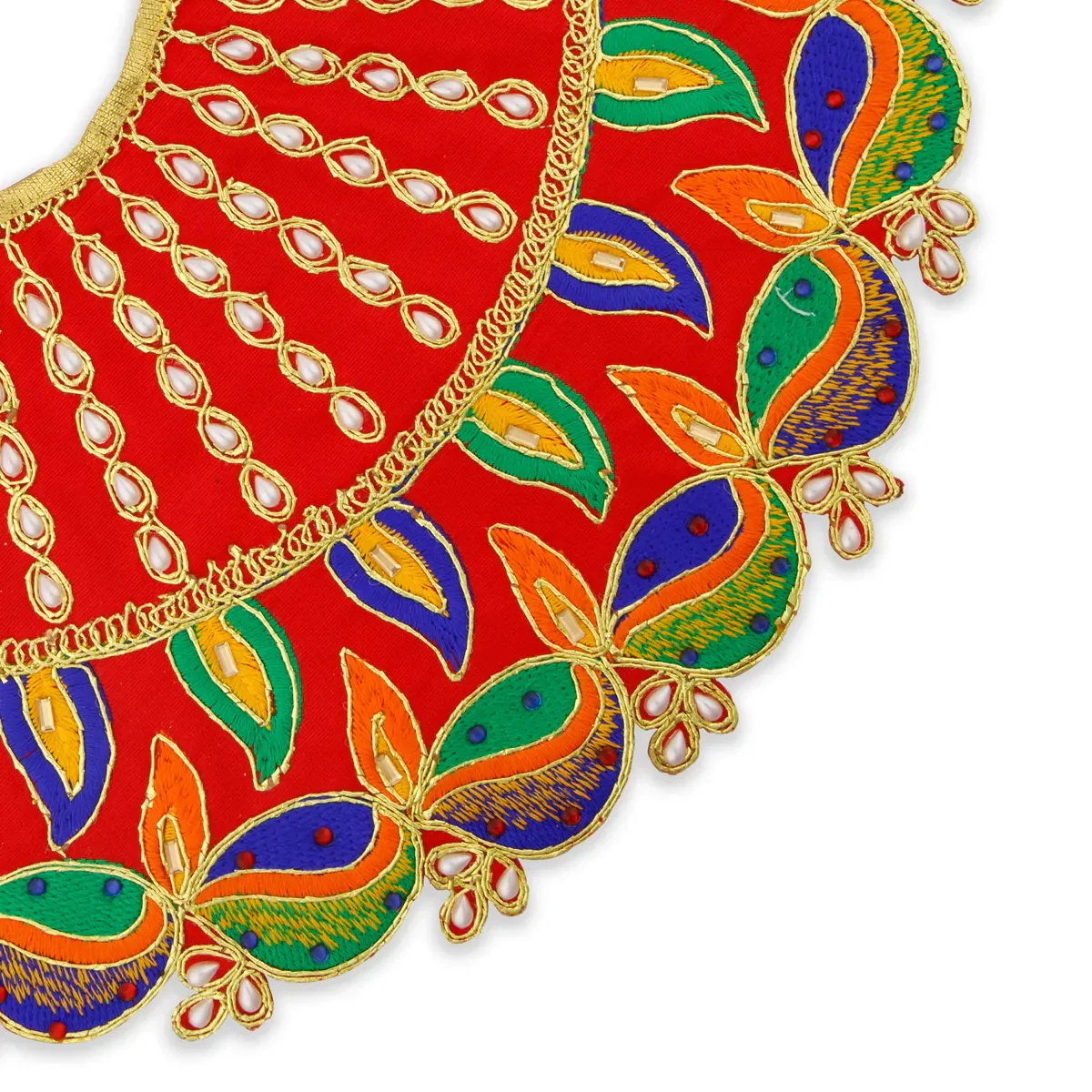 Amman Pavadai Thavani - 6 Inches | Mata Dress/ Devi Dress for Deity - Image 8