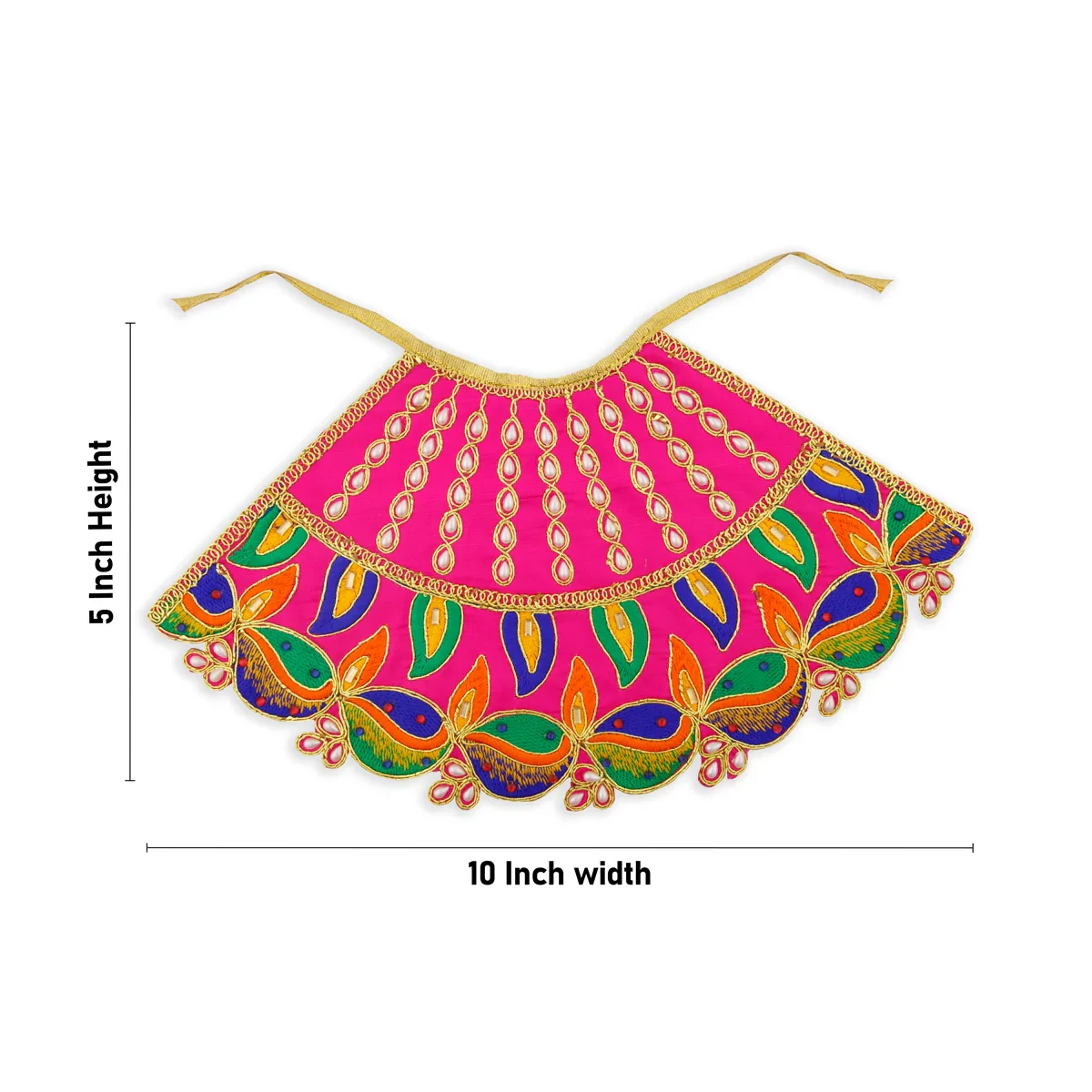 Amman Pavadai Thavani - 6 Inches | Mata Dress/ Devi Dress for Deity - Image 9