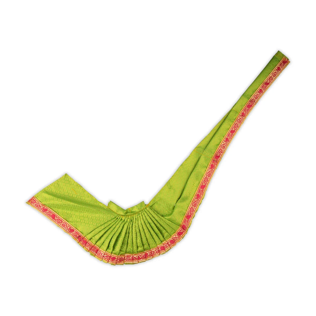 Amman Saree - 9 Inches | Jari Border Mata Poshak/ Satin Devi Dress For Deity/ Assorted Colours - Image 3