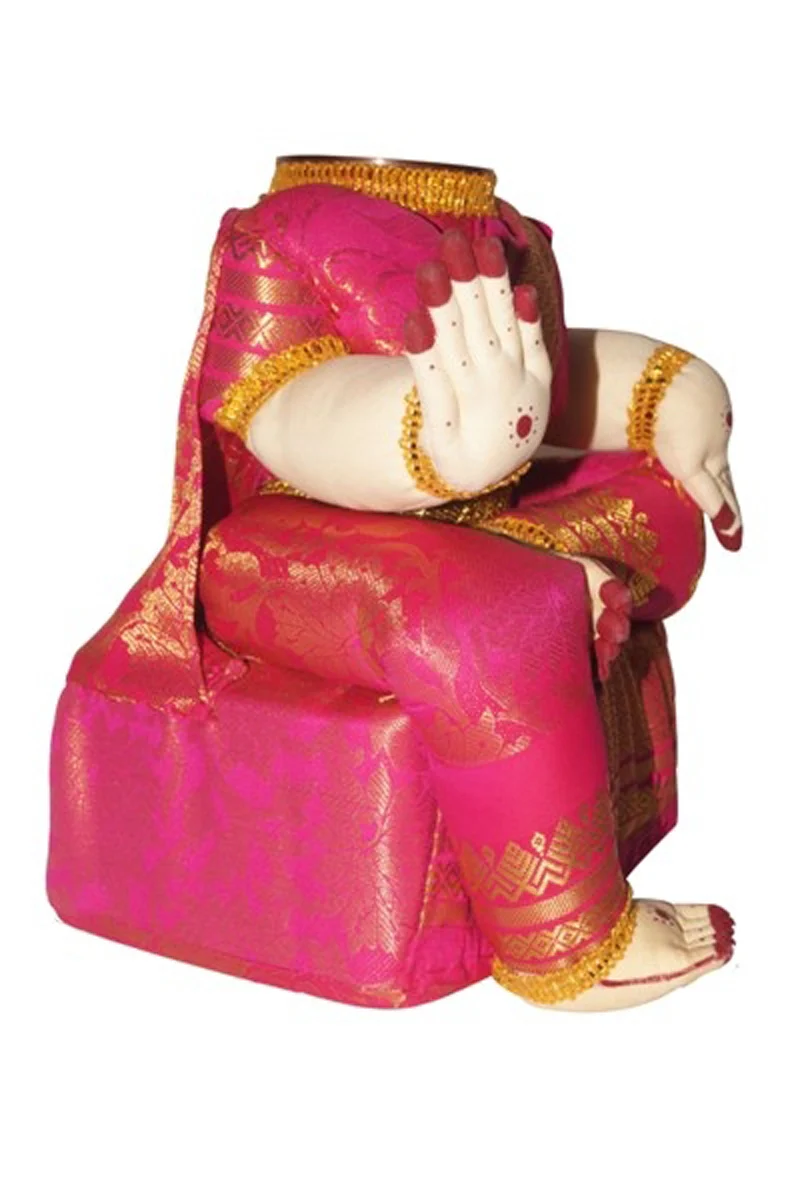 Amman Stand - 10 x 8 Inches | Varalakshmi Decor/ Wooden Ammavari Idol without Face for Deity Decor - Image 14
