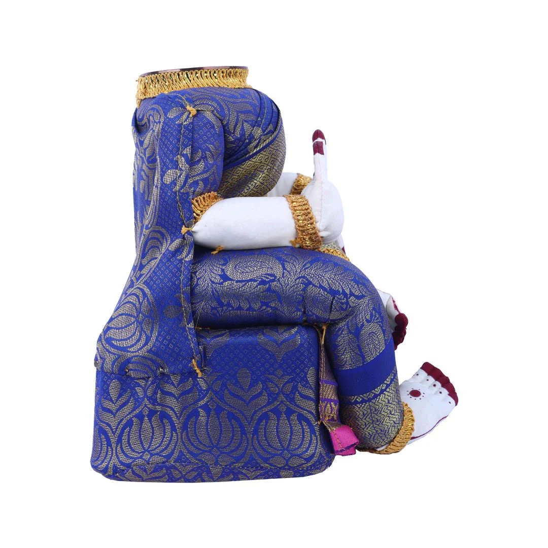 Amman Stand - 10 x 8 Inches | Varalakshmi Decor/ Wooden Ammavari Idol without Face for Deity Decor - Image 6