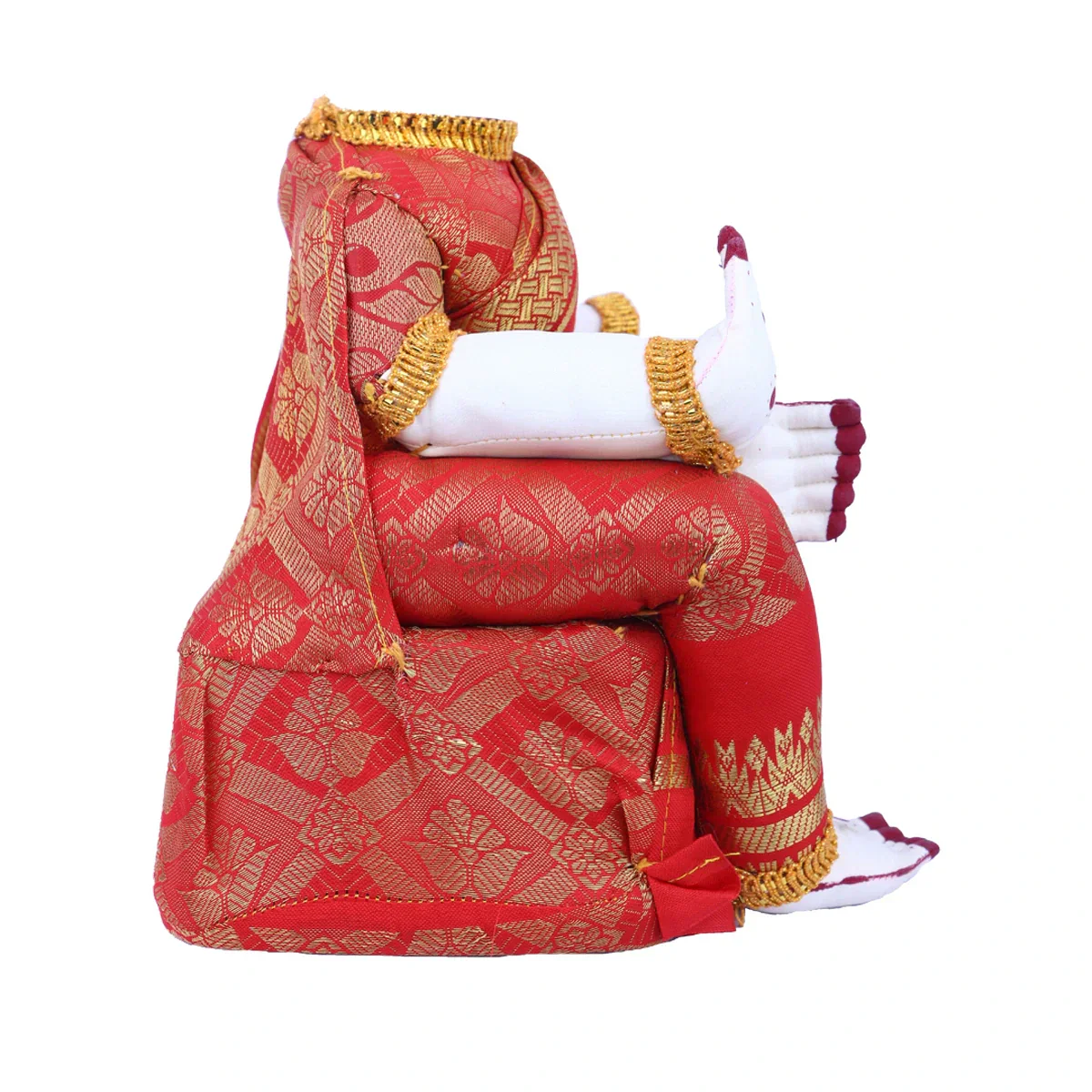 Amman Stand - 9 x 5 Inches | Varalakshmi Decor/ Wooden Ammavari Idol without Face for Deity Decor - Image 6