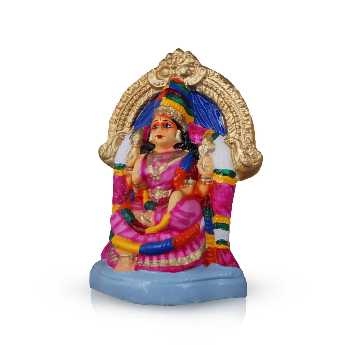 Amman Valayal Clay Golu Bommai - 9 x 7 Inch | Giri Golu Doll/ Navaratri Golu Bomma/Gombe/Bommai - Image 2