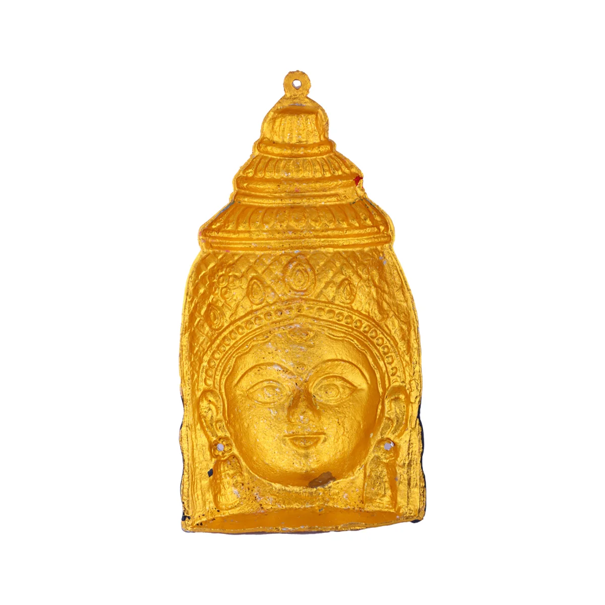 Ammavari Face - 11 x 5.5 Inches | Vara Lakshmi Face/ Yellow Laxmi Devi Face for Deity/ 390 Gms Approx - Image 3