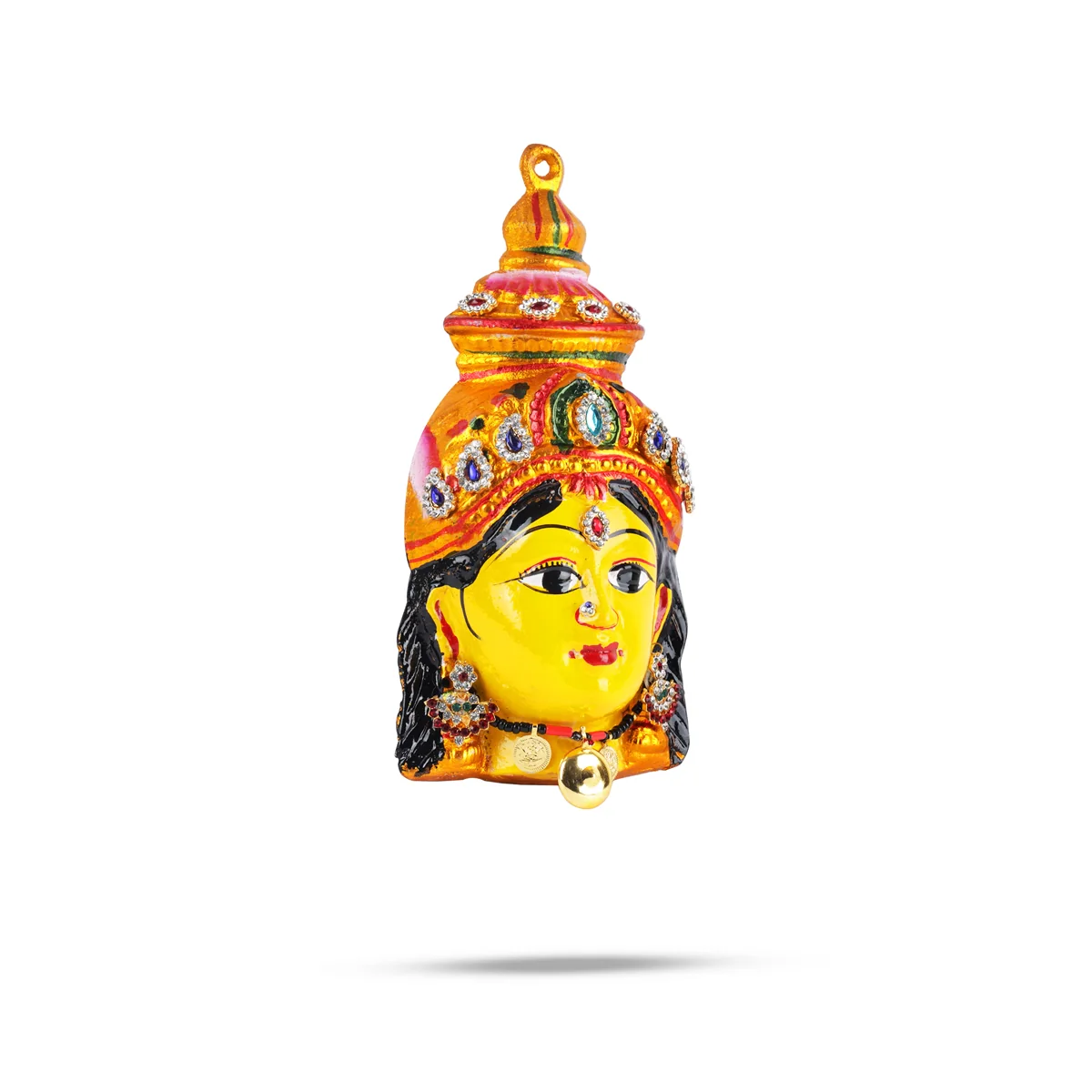 Ammavari Face - 8 x 4 Inches | Laxmi Devi Face/ Vara Lakshmi Face/ Varalakshmi Amma Face for Deity - Image 5