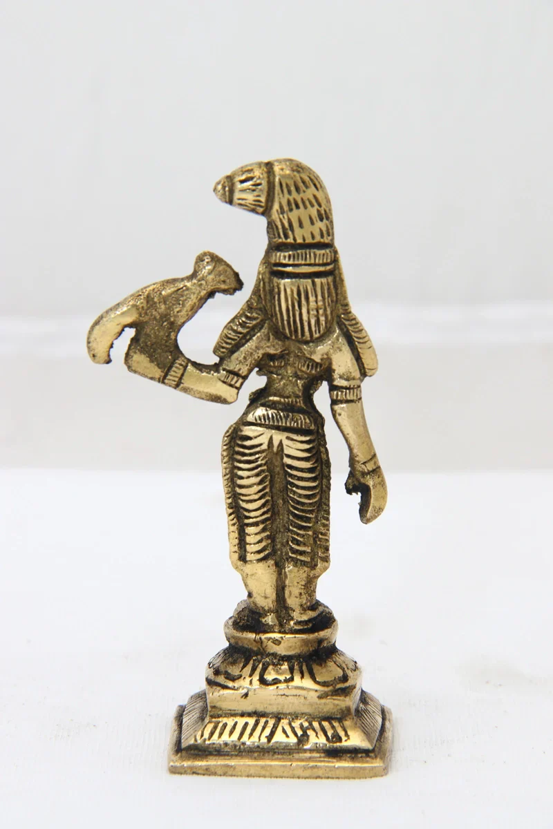 Andal Idol - 3.5 x 1.25 Inches | Antique Brass Statue/ Goda Devi Statue for Pooja/ 120 Gms Approx - Image 3
