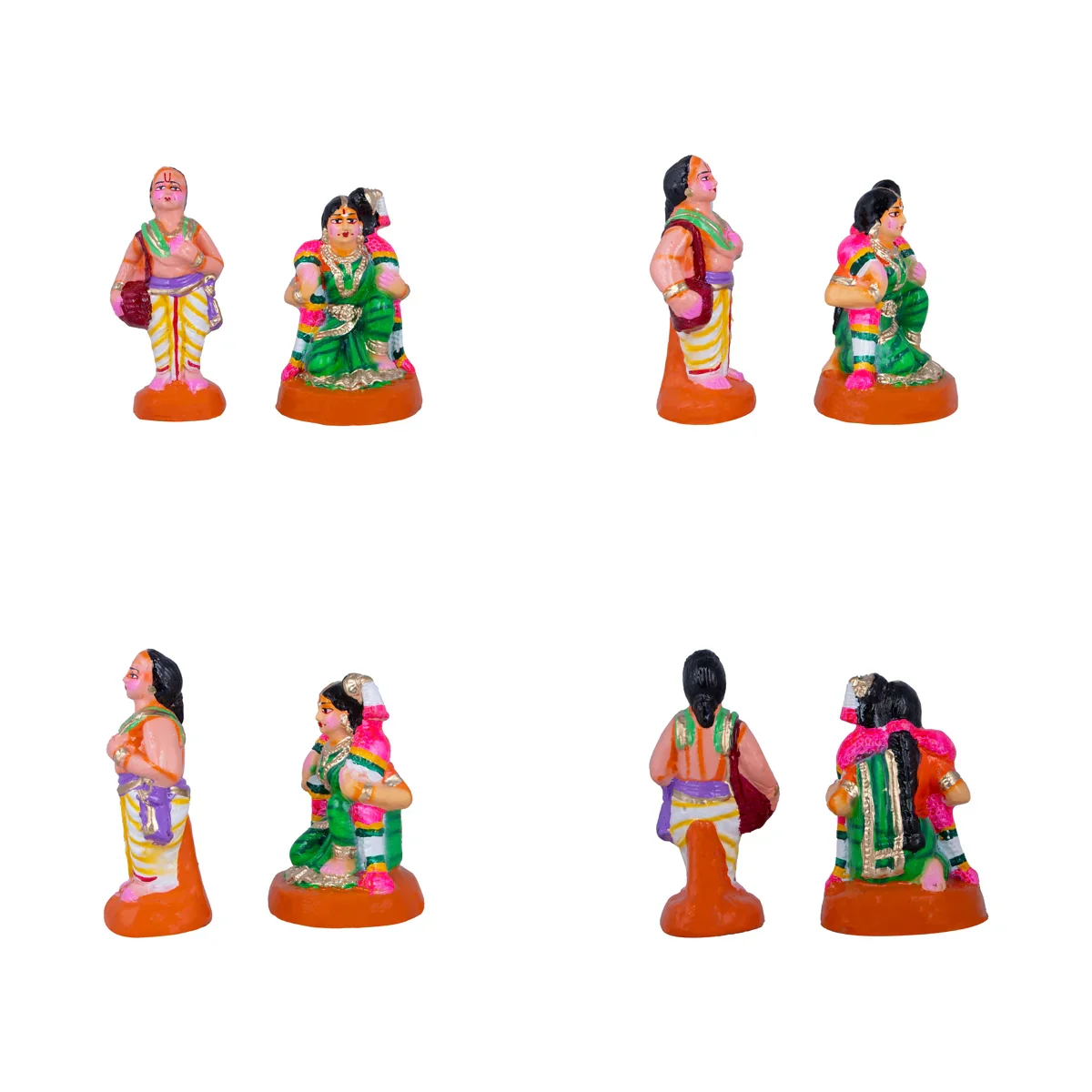 Andal Jananam Clay Golu Bommai Set - 10 x 5 Inches | Giri Golu Doll/ Navaratri Golu Bomma/Gombe/Bommai - Image 2