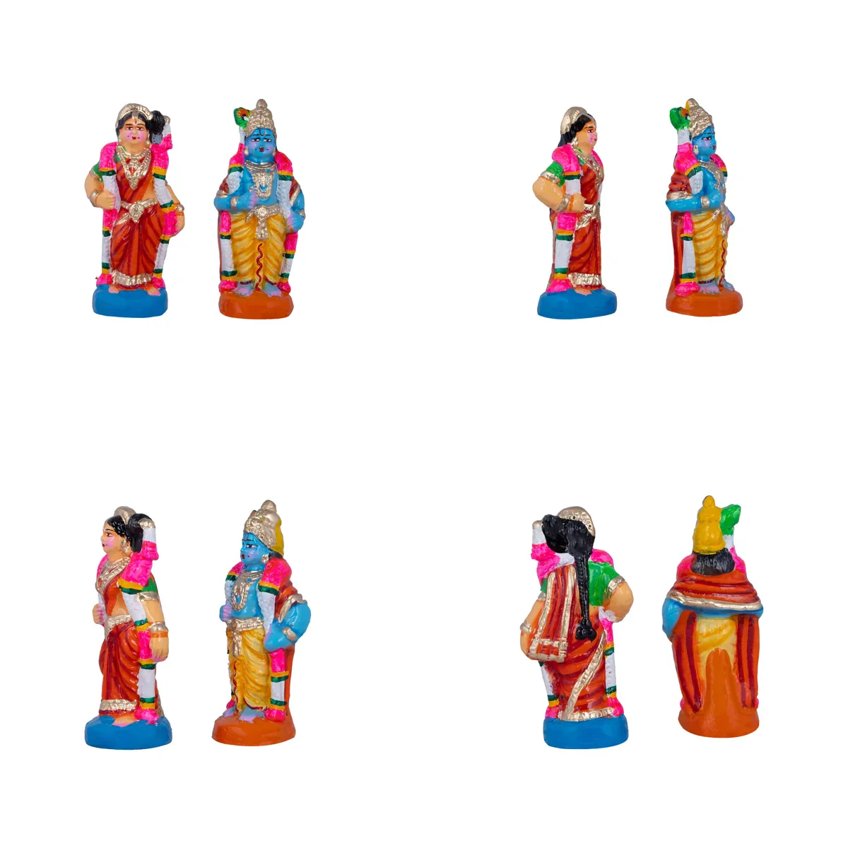 Andal Jananam Clay Golu Bommai Set - 10 x 5 Inches | Giri Golu Doll/ Navaratri Golu Bomma/Gombe/Bommai - Image 7