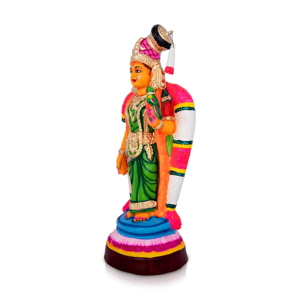 Andal Paper Mache Golu Bommai - 17 x 6 Inches | Giri Golu Doll/ Navaratri Golu Bomma/Gombe/Bommai - Image 3