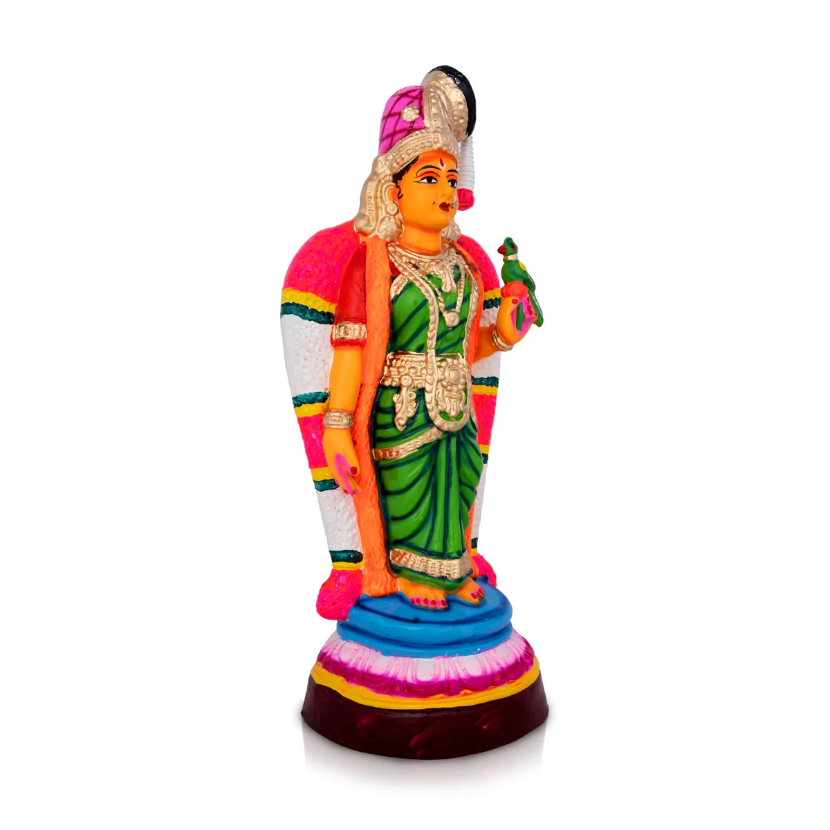 Andal Paper Mache Golu Bommai - 17 x 6 Inches | Giri Golu Doll/ Navaratri Golu Bomma/Gombe/Bommai - Image 4