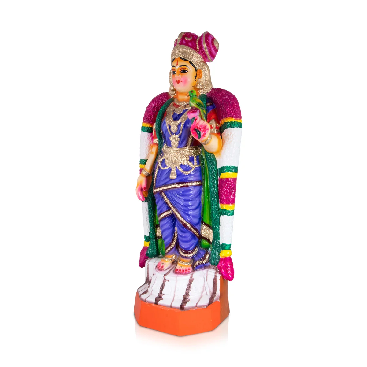 Andal Paper Mache Golu Bommai - 18 x 10 Inches | Giri Golu Doll/ Navaratri Golu Bomma/Gombe/Bommai - Image 2